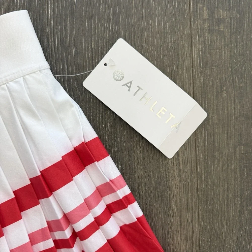 NWT‎ Athleta Women Skort Match Point Pleated Color Block Small Blokecore tennis